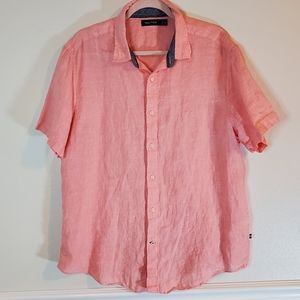 NAUTICA SHORT SLEEVE OXFORD SHIRT SUGAR CORAL